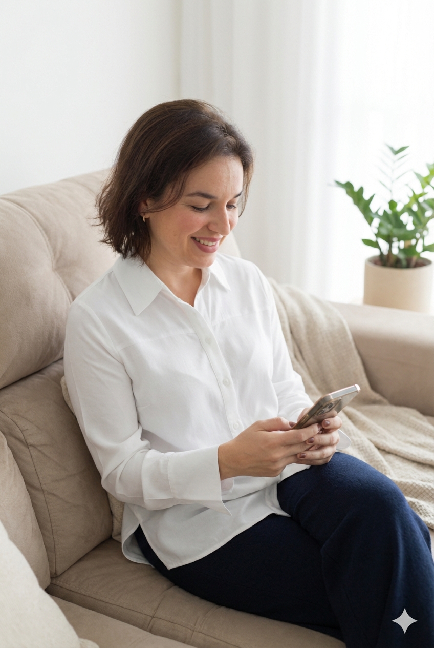 Madre con su bebé en un momento de calma en casa